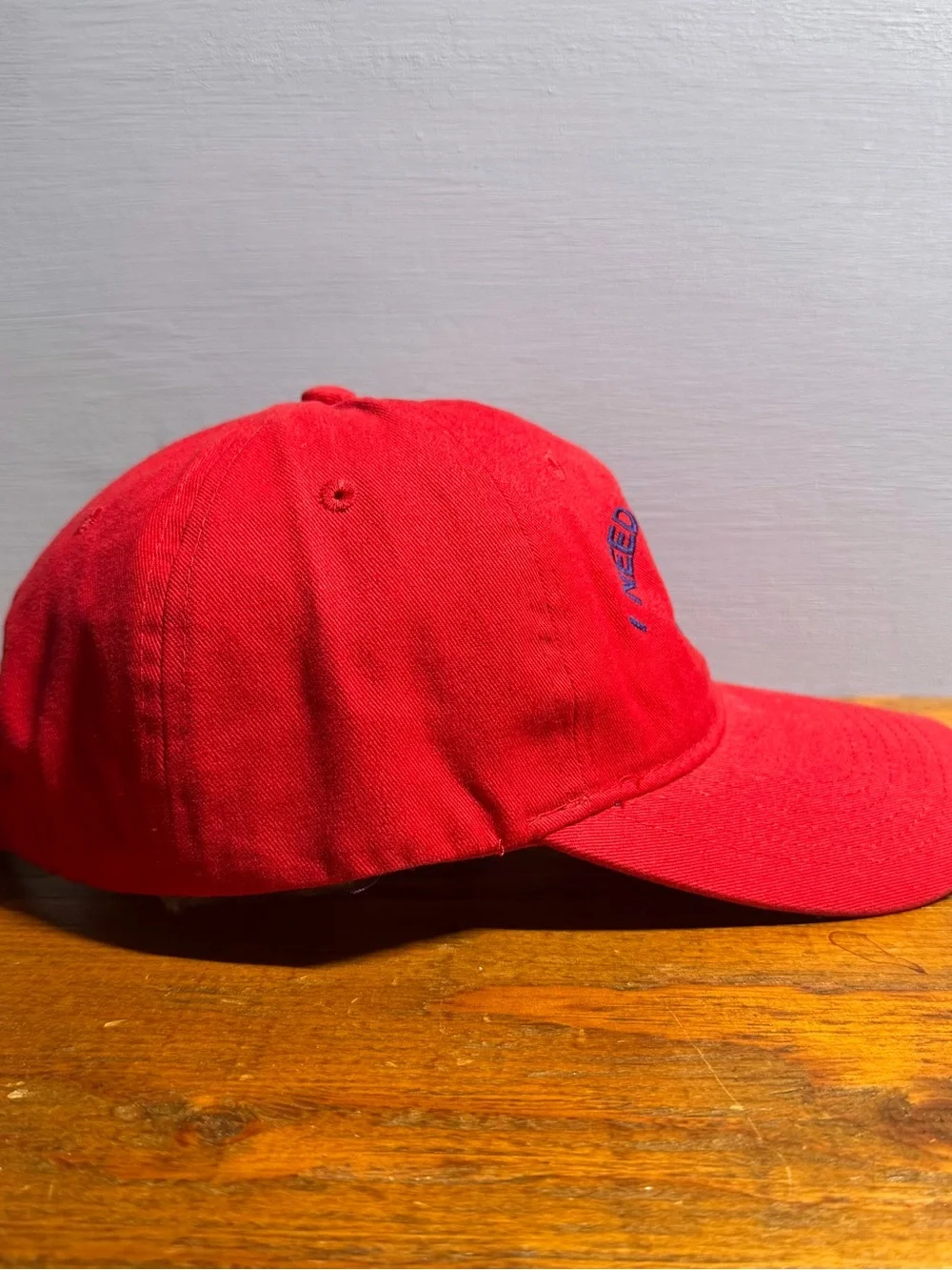 Red - I Need My Space NASA Logo Adjustable Baseball Dad Cap